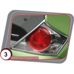 ครอบไฟท้าย Honda Brio  Tail Lamp Cover (Chrome)